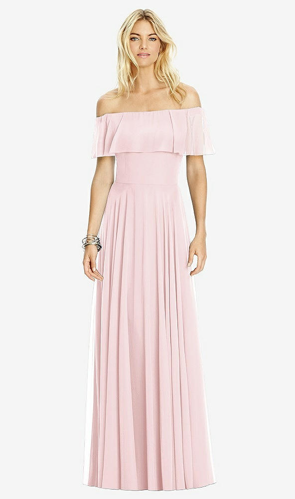 Front View - Ballet Pink After Six Bridesmaid Dress 6763