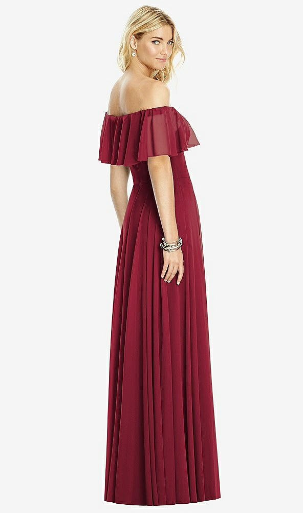 Back View - Burgundy After Six Bridesmaid Dress 6763