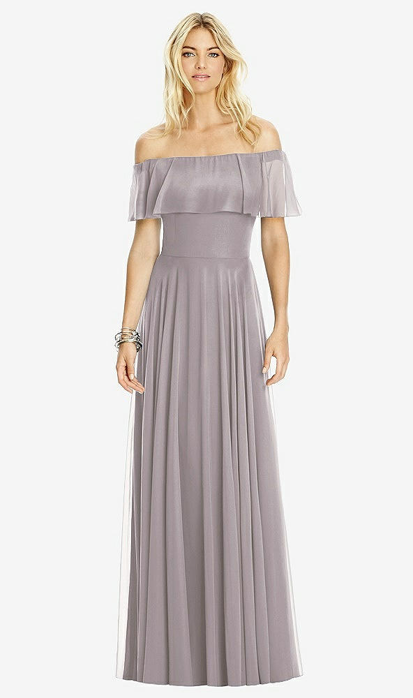 Front View - Cashmere Gray After Six Bridesmaid Dress 6763