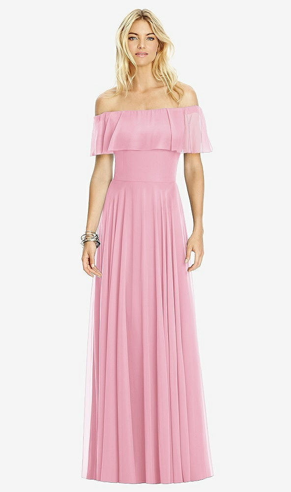 Front View - Peony Pink After Six Bridesmaid Dress 6763