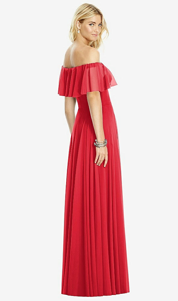 Back View - Parisian Red After Six Bridesmaid Dress 6763