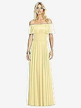 Front View Thumbnail - Pale Yellow After Six Bridesmaid Dress 6763