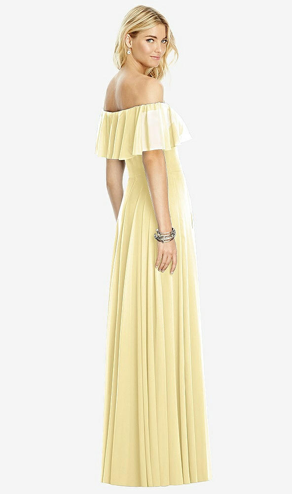 Back View - Pale Yellow After Six Bridesmaid Dress 6763