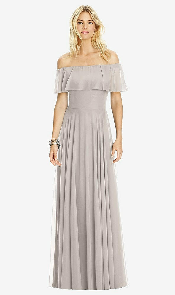 Front View - Taupe After Six Bridesmaid Dress 6763
