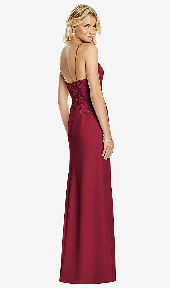 Back View - Burgundy After Six Bridesmaid Dress 6764