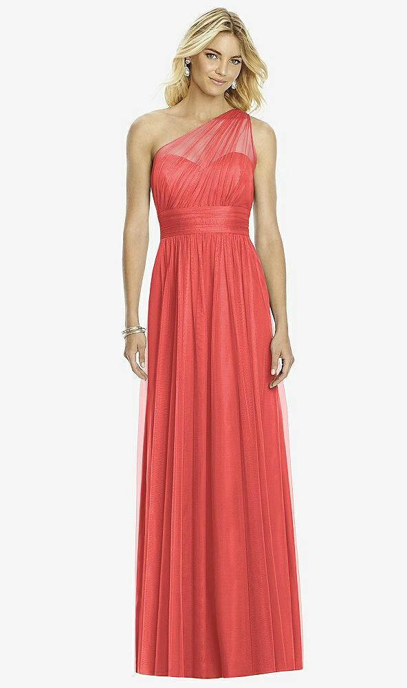 Front View - Perfect Coral After Six Bridesmaid Dress 6765