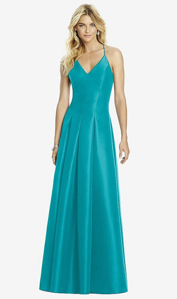 Front View - Vintage Teal After Six Bridesmaid Dress 6767