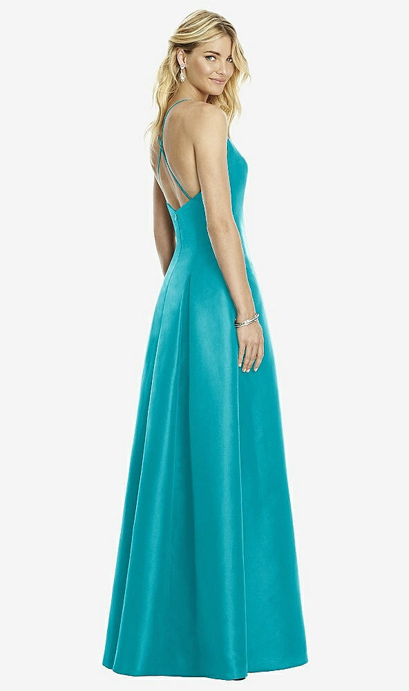 Back View - Vintage Teal After Six Bridesmaid Dress 6767