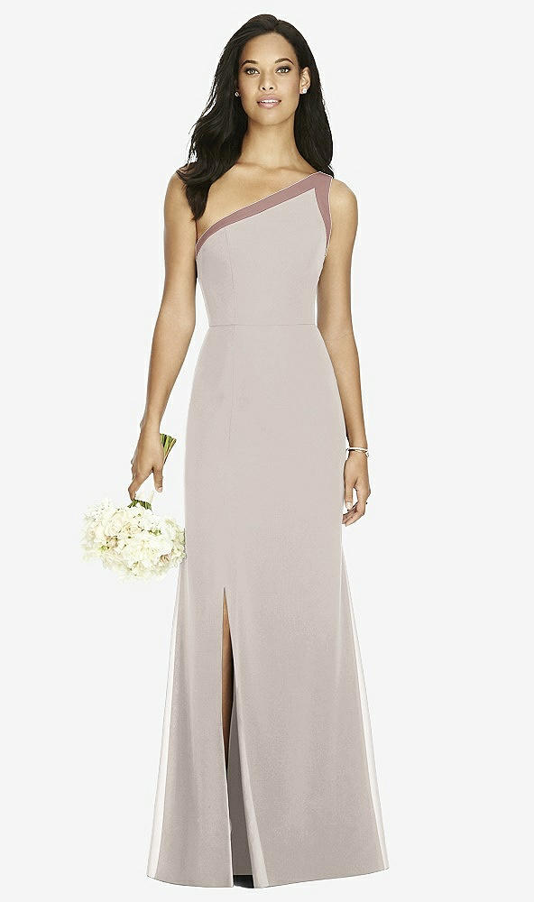Front View - Taupe & Sienna Social Bridesmaids Dress 8178