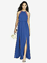 Front View Thumbnail - Classic Blue & English Rose Social Bridesmaids Dress 8179