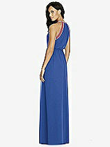 Rear View Thumbnail - Classic Blue & English Rose Social Bridesmaids Dress 8179
