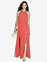 Front View Thumbnail - Perfect Coral & English Rose Social Bridesmaids Dress 8179