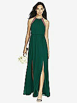 Front View Thumbnail - Hunter Green & English Rose Social Bridesmaids Dress 8179