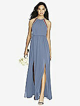 Front View Thumbnail - Larkspur Blue & English Rose Social Bridesmaids Dress 8179