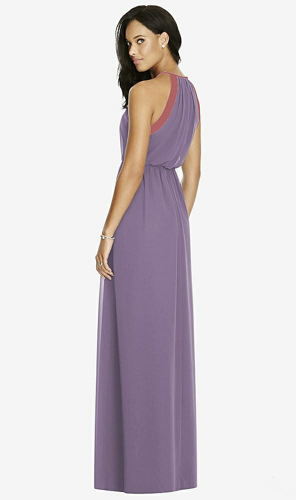 Back View - Lavender & English Rose Social Bridesmaids Dress 8179