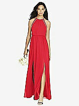 Front View Thumbnail - Parisian Red & English Rose Social Bridesmaids Dress 8179