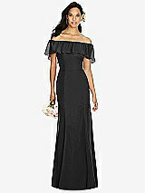 Front View Thumbnail - Black Social Bridesmaids Dress 8182