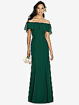 Front View Thumbnail - Hunter Green Social Bridesmaids Dress 8182