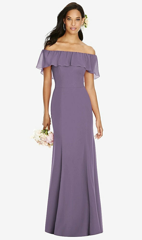 Front View - Lavender Social Bridesmaids Dress 8182