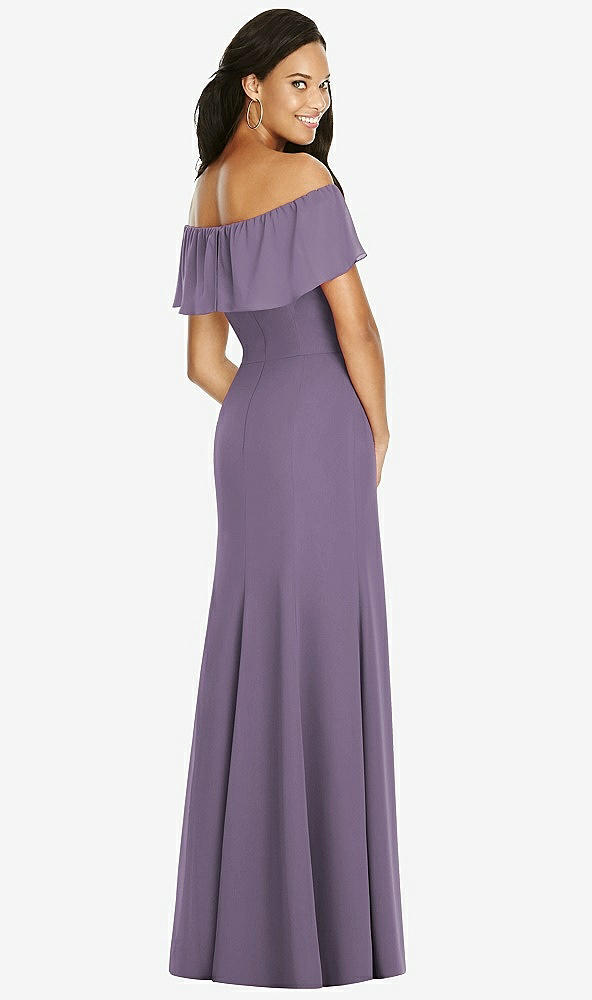 Back View - Lavender Social Bridesmaids Dress 8182