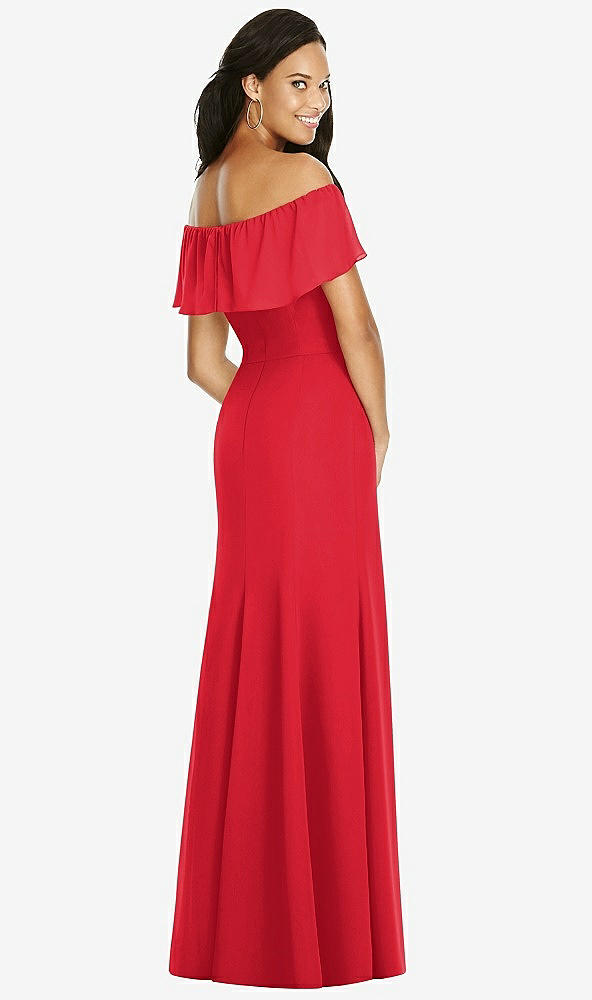 Back View - Parisian Red Social Bridesmaids Dress 8182