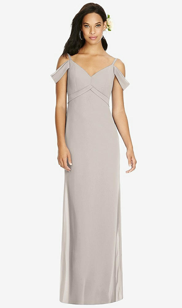 Front View - Taupe Social Bridesmaids Dress 8183