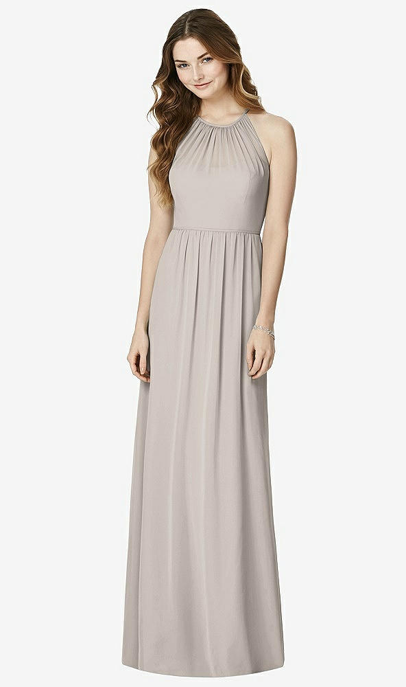 Front View - Taupe Bella Bridesmaids Dress BB100