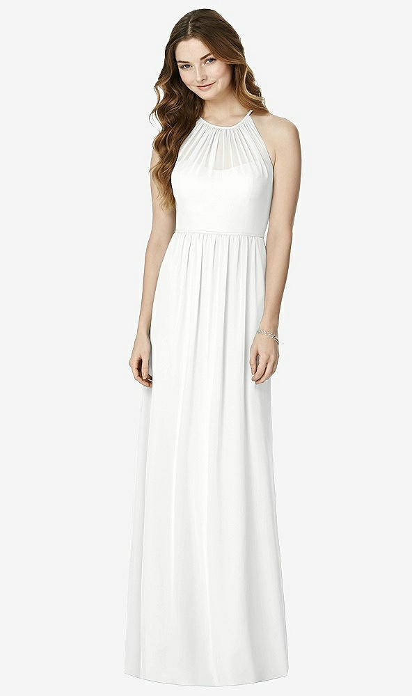 Front View - White Bella Bridesmaids Dress BB100