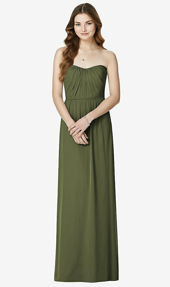Front View - Olive Green Bella Bridesmaids Dress BB101