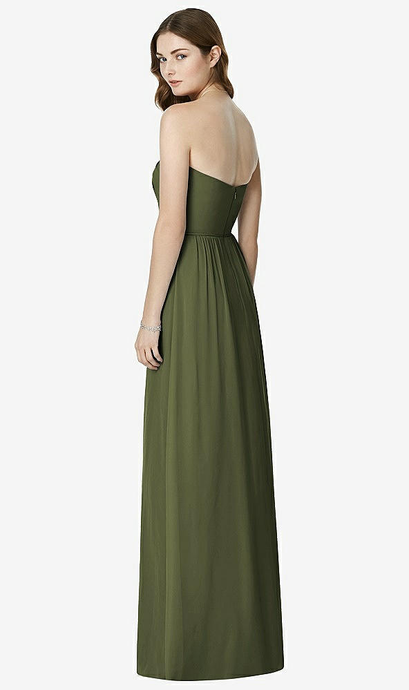 Back View - Olive Green Bella Bridesmaids Dress BB101