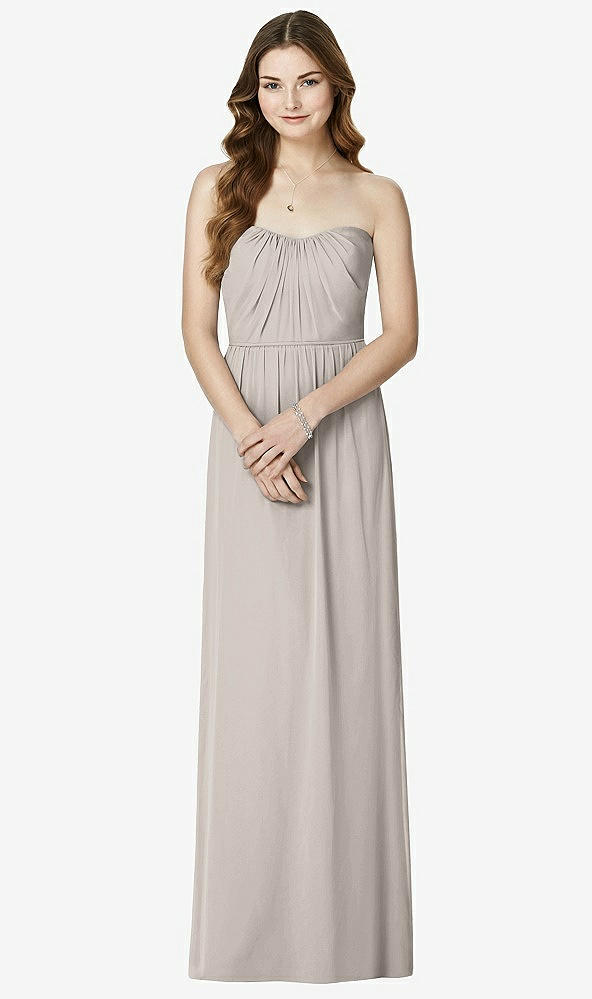 Front View - Taupe Bella Bridesmaids Dress BB101