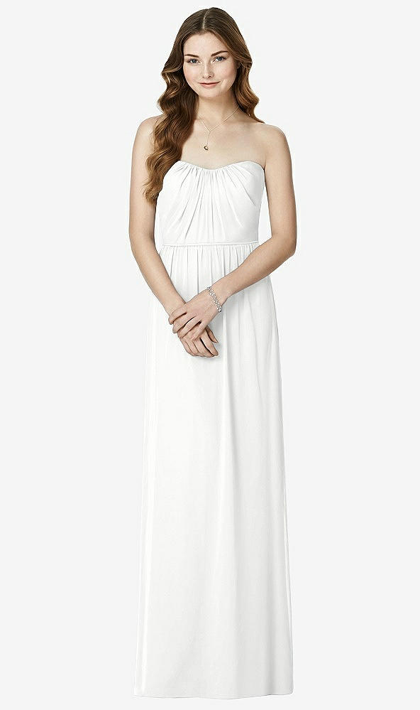 Front View - White Bella Bridesmaids Dress BB101