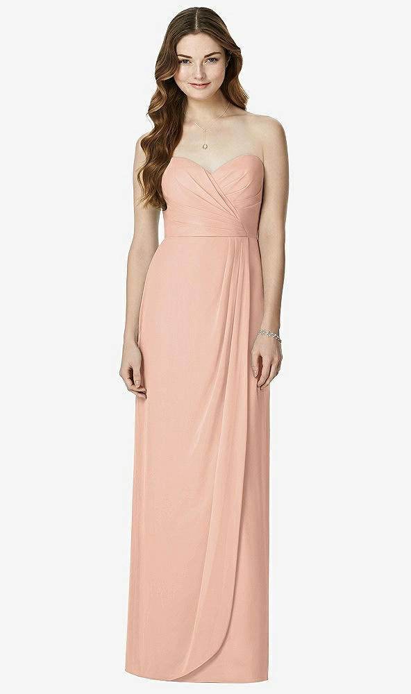 Front View - Pale Peach Bella Bridesmaids Dress BB102