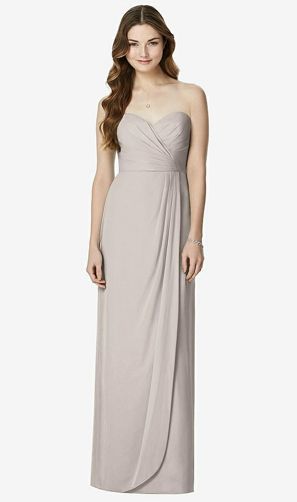 Front View - Taupe Bella Bridesmaids Dress BB102