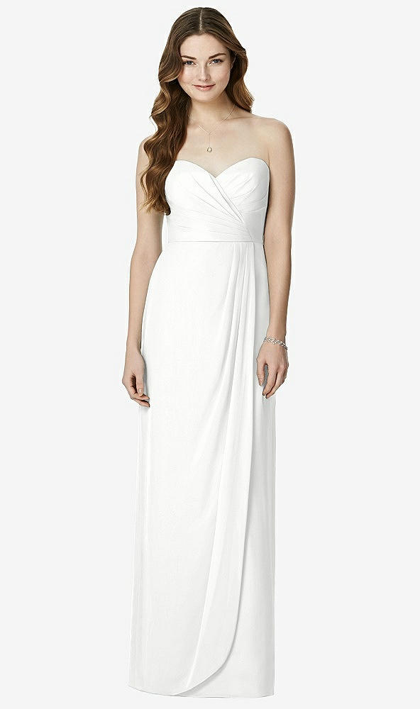 Front View - White Bella Bridesmaids Dress BB102