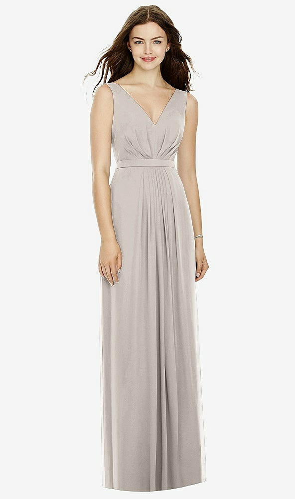 Front View - Taupe Bella Bridesmaids Dress BB103
