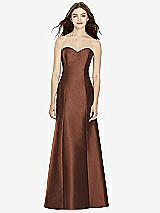 Front View Thumbnail - Cognac Bella Bridesmaids Dress BB104