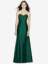 Front View Thumbnail - Hunter Green Bella Bridesmaids Dress BB104