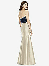 Rear View Thumbnail - Champagne & Midnight Navy Bella Bridesmaids Dress BB105