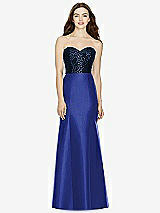 Front View Thumbnail - Cobalt Blue & Midnight Navy Bella Bridesmaids Dress BB105