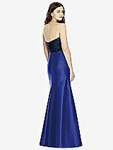 Rear View Thumbnail - Cobalt Blue & Midnight Navy Bella Bridesmaids Dress BB105