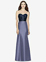 Front View Thumbnail - French Blue & Midnight Navy Bella Bridesmaids Dress BB105