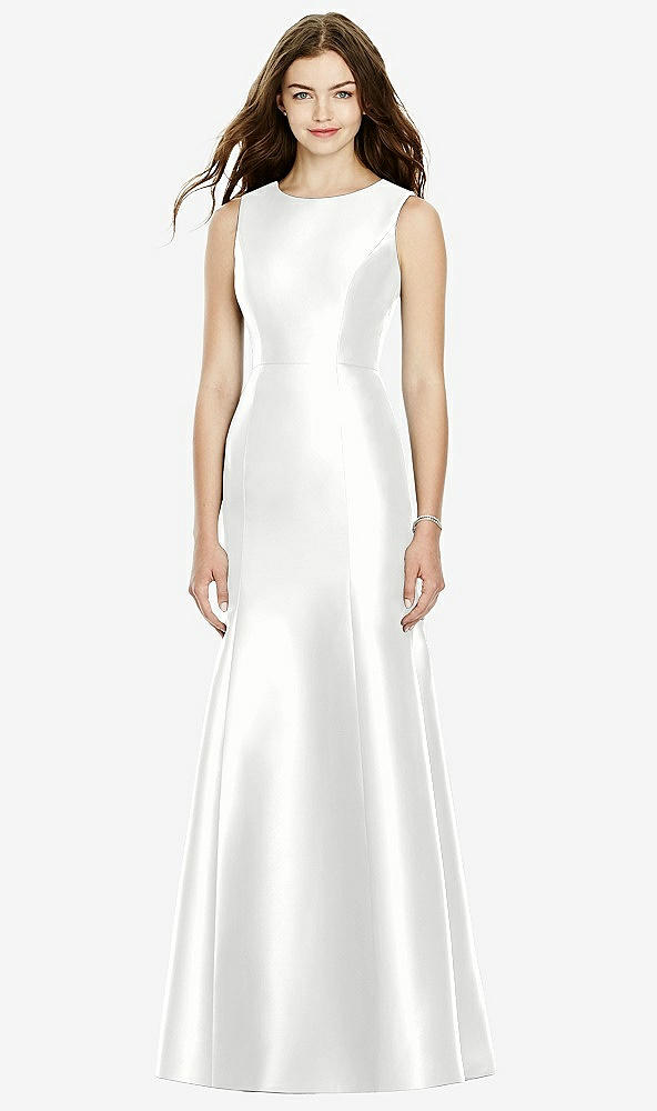 Back View - White Bella Bridesmaids Dress BB106