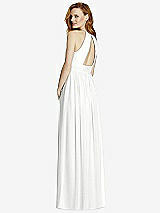 Rear View Thumbnail - White Cutout Open-Back Shirred Halter Maxi Dress