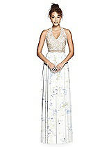 Front View Thumbnail - Bleu Garden & Cameo Studio Design Collection 4512 Full Length Halter Top Bridesmaid Dress