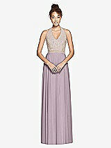 Front View Thumbnail - Lilac Dusk & Cameo Studio Design Collection 4512 Full Length Halter Top Bridesmaid Dress