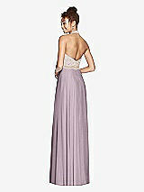 Rear View Thumbnail - Lilac Dusk & Cameo Studio Design Collection 4512 Full Length Halter Top Bridesmaid Dress