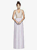Front View Thumbnail - Moondance & Cameo Studio Design Collection 4512 Full Length Halter Top Bridesmaid Dress