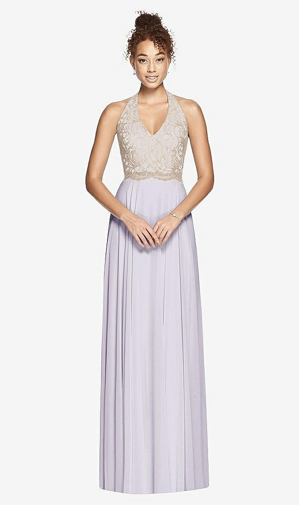 Front View - Moondance & Cameo Studio Design Collection 4512 Full Length Halter Top Bridesmaid Dress