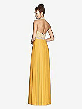 Rear View Thumbnail - NYC Yellow & Cameo Studio Design Collection 4512 Full Length Halter Top Bridesmaid Dress
